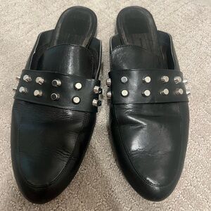Dolce Vita Black Studded Slip-On Loafers